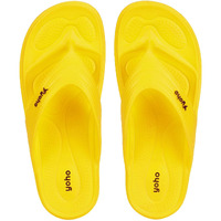 YOHO Drizzle Soft Slippers for Women | Mild Acupressure | Lightweight, Yellow UK5