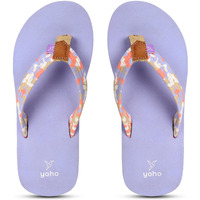 YOHO Marble Slippers for Women | Cushioned Slippers| Lightweight| Waterproof | Violet - UK 5