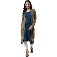 Aurelia Women's Acrylic Regular Kurta (22NOA13726-505827_Green