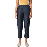 W for Woman W Strechable Straight Pants for Women | Trousers for Women Blue