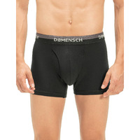 DAMENSCH Men's Regular Fit Premium Cotton Blend Trunks Stretchy Fabric Anti-Bacterial Earthmint Finish Super Soft Printed Trunk Underwear Pack of 1-Jet Black-XXL
