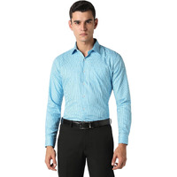Van Heusen Men's Slim Fit Shirt (VHSFRSLBV82506_Aqua 39)