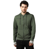 NOBERO Olive Green Men's Travel Cotton Solid Plain Hoody Sports Winter Gym Workout Running Travel Trekking Hooded Sweatshirts and Hoodies for Men Boys Cotton Winter Casual Wear -S