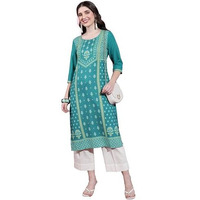 Ketch Women's Cotton Blend Regular Dress Shirt (KHKU000399_Teal