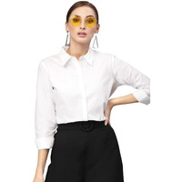 Style Quotient Women Solid Polycotton Regular Formal Shirt