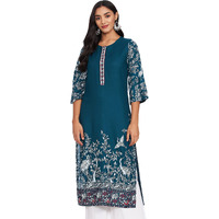 BIBA Women Kurta Teal