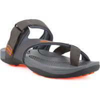 Sparx Men's Dark Grey Fluroscent Orange Slippers-6 (SF0057G)