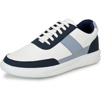 Centrino Men's 3211 White-Blue Casual Sneakers_10 UK (3211-06)