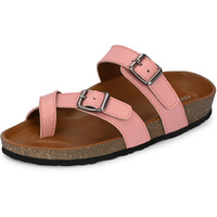 Centrino Women's Slipper/Sliders |Pu Padding On The Footbed |Bounce Back Technology | Comfortable & Lightweight |Everyday Flip Flops For Ladies 7693-5 (Pink)