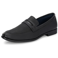Centrino Slip-On Men's Formal Shoe | Stylish with Soft Cushioned Insole | Trendy Non Lace-Up Design | Perfect for Formal Wear 9703-1 Black