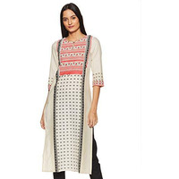 W for Woman Straight Kurta (18AUW17893-51115_Off White_6)