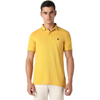 Van Heusen Men's Regular Fit Polo T-Shirt (VSKPWRGF249623_Yellow M)