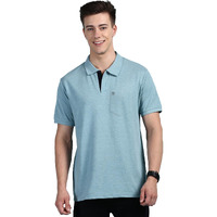 Lux Cozi Men's Half Sleeve Soild Casual T-Shirt with Chest Pocket_COZI_2122_PALGN_M_1PC Pale Green