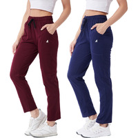 Modeve  Women Cotton Blend Pack of 2 Track Pant for Summer || Women Lower || Women Pyjama || Lounge Pants_Navy and Wine_X-Large