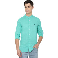Allen Solly Men's Solid Slim fit Shirt (ASSFWMOF266739_Green 42)