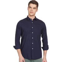 Allen Solly Men's Solid Slim fit Shirt (ASSFWMOFP83286_Navy 38)