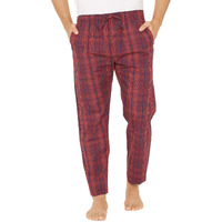 XYXX Men's Super Combed Cotton Checkered Checkmate Pyjamas [Pack of 1] Elasticated Waist, Drawstring | Loungewear for Men in Red, Blue Checks