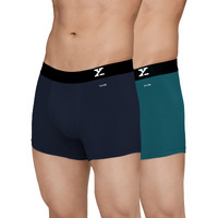 XYXX Cotton Regular Solid (Pack of 2) (Aero Trunks for Men Combo_Legion Blue + Black Iris_M)