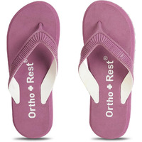 Ortho + Rest Doctor Slippers for Women Orthopedic Non Slip Lightweight Comfortable Flat Casual Stylish Dr Chappals and House Flip flops For Ladies and Girls