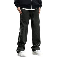 GRECIILOOKS Regular Trouser Loose Fit | Sports for Men Stylish Track Pant (GL-TP-1046_Black 01_2XL)