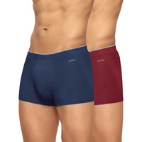 XYXX Men's Modal Classic Stretch Solid Trunks (Pack of 2) (XYTRNK_R1_2_Maroon+Dress Blue_M)