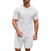 SMOWKLY Men's Pyjama Set || T-Shirt and Shorts Set for Men || Night Wear for Men || Night Suit for Men (1167_MTNS_WT_XXL) White