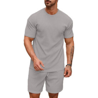 SMOWKLY Men's Pyjama Set || T-Shirt and Shorts Set for Men || Night Wear for Men || Night Suit for Men (1163_MTNS_Gry_3XL) Grey