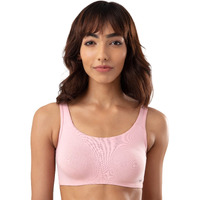 NYKD Women's Cotton Lightly Padded Seamless Wire Free Everyday T-Shirt Bra for Women Daily Use Wireless, 3/4th Coverage - Bra, NYB003, Light Blue, 36D, 1N