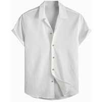 TAGDO Men's Regular Fit Casual Shirt (Popcorn-5171-White-L)