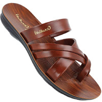 WALKAROO W5687 Mens Sandals for dailywear and regular use for Indoor & Outdoor - Drak Brown