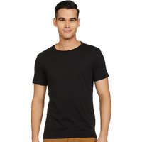 Amazon Brand - Symbol Men's Cotton T Shirt | Round Neck | Half Sleeve | Plain - Regular Fit (Available in Plus Size) (Black 2_L)