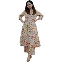 GRECIILOOKS Womens A-Line Rayon Regular Fit Co-Ord Set (Off-White, XX-Large)