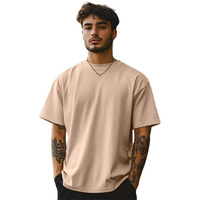 Veirdo Swan White Oversized Baggy Fit Drop Shoulder Half Sleeves Round Neck Solid Pure Cotton T-Shirt for Men (OS_100_SWANWHITE_L)