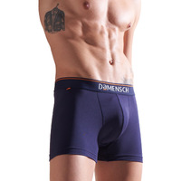 DAMENSCH Deo-Cotton Men's Anti-Bacterial Moisture-Free Cotton Solid Trunks-New Navy-Pack of 1-Medium