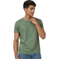 XYXX Men's Solid Regular Fit T-Shirt (XY_CR15_Tshirt_1_Sage Green