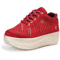 Vendoz Women Wedding Party Red Sneakers