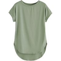 Fabricorn Women's Solid Sage Green Regular Fit Short Sleeve T-Shirt 1 PC