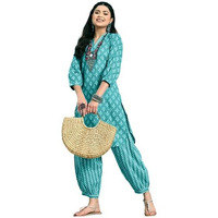 LookMark Womens Cotton Blend Kurta Set (color may slightly vary due to photographic effect)