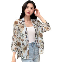 TOPLOT Women's Front Open Floral Printed Shrug Top Regular Fit (Shrug-5148-Yellow-M)