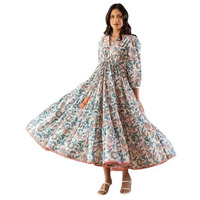 GRECIILOOKS Dress for Women Stylish | One Piece Dress for Women Long | Women Dress | Long Dress for Women | Maxi Dress for Women (in, Alpha, 2XL, Regular, Blue)