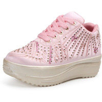 Vendoz Women Wedding Party Pink Sneakers