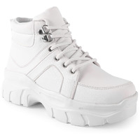 Vendoz Women Premium White Boots Shoes - 37 EU