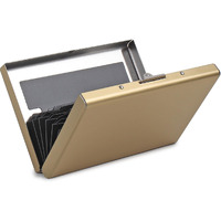 Stealodeal Gold Premium RFID Blocking Metal ATM/Credit/Debit 8 Slots for Men & Women Card Holder