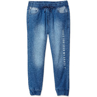 Amazon Brand - Jam & Honey Boys Elasticated Regular Fit Denim Jeans (Jogger) Med Blue