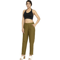 DIGITAL SHOPEE Women's Regular Fit Casual Pants (DS-TC1-BRWON-S_Olive