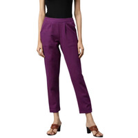 DIGITAL SHOPEE Women's Regular Fit Casual PantsPurple |4XL