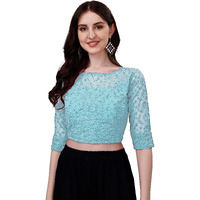 Pujia Mills Blouse for Women Blouse Readymade Stylish Design Blouses for Women Readymade Blouse for Women Stylish Fancy Blouse Stitched Blouse for Women Saree Blouse sea Green Blouse Readymade