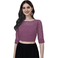 Pujia Mills Blouse for Women Blouse Readymade Stylish Design Blouses for Women Readymade Blouse for Women Stylish Fancy Blouse Stitched Blouse for Women Saree Blouse Onion Color Blouse Readymade