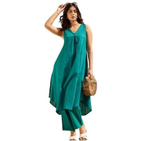 FABNEX Kurta Set for Women | Women Kurta | Women Kurta Sets Kurtis | Women Kurta Pant Set | Women Kurta Pant Set Women (K-113-Green-L)