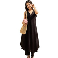 FABNEX Kurta Set for Women | Women Kurta | Women Kurta Sets Kurtis | Women Kurta Pant Set | Women Kurta Pant Set Women (K-114-Black-2XL)